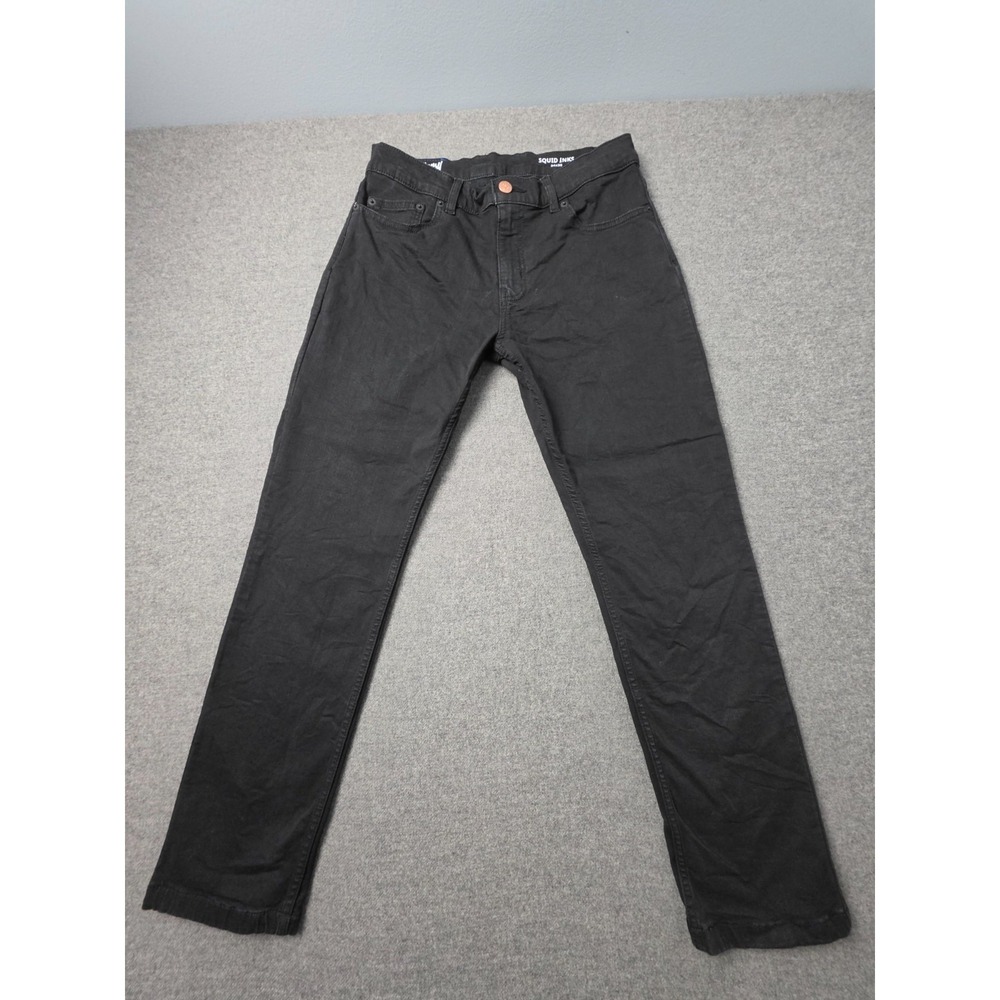Mugsy Squid Inks Jeans Mens 34x30 Black Denim Stretch 5-Pocket Slim Skinny Leg